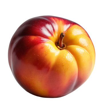 Nectarine image isolated on a transparent background PNG photo
