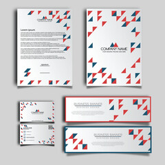 Red White Business Stationery.