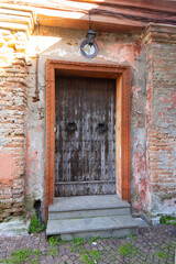 Old houses entrance door