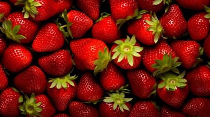 Fresh strawberry as background. Neural network AI generated art