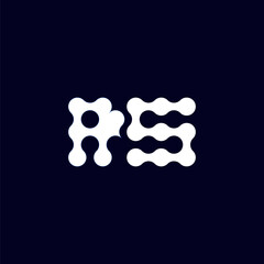 S A Logo. SA Letter Design Vector with white Color.
