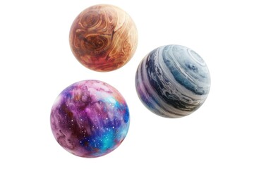 Three marble balls lined up next to each other. Suitable for various design projects