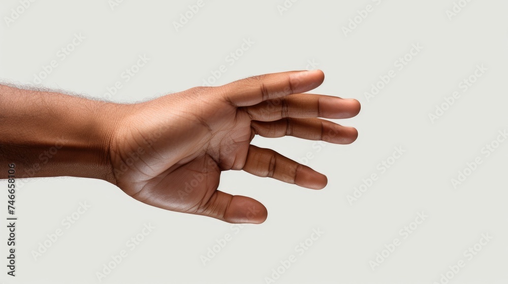 Poster A person's hand reaching out for something, versatile image for various concepts