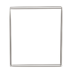 white frame isolated on white