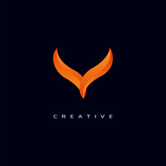 Letter V With Bubble, Initial Letter Logo For Your Company Name, Alphabet Logo Template Ready For Use, Modern Initial Logo
