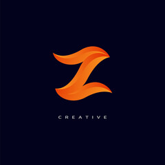 Letter Z With Bubble, Initial Letter Logo For Your Company Name, Alphabet Logo Template Ready For Use, Modern Initial Logo
