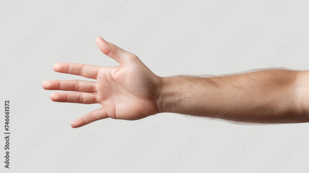Poster a person holding their hand out in the air. suitable for various concepts