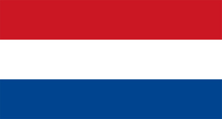 vector illustration of the flag of the Netherlands - obrazy, fototapety, plakaty