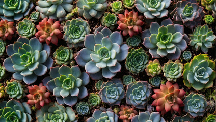 Succulent pattern for a trendy and stylish botanical backdrop. 