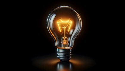 Innovazione luminosa: lampadina a incandescenza illuminata nell'oscurità
