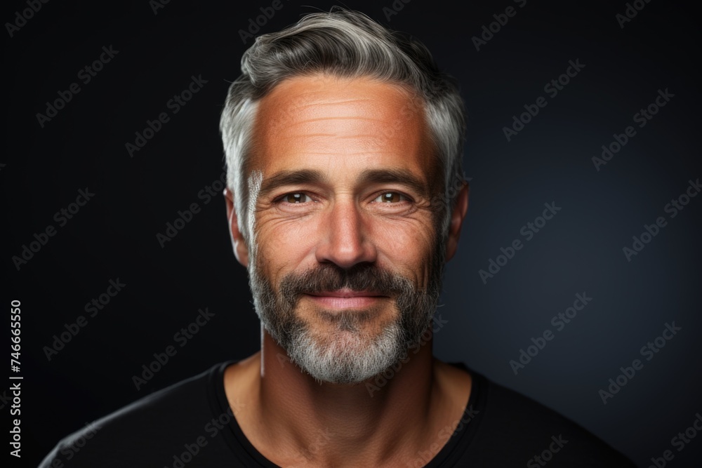 Aufkleber a detailed image of a man with a beard, suitable for various projects