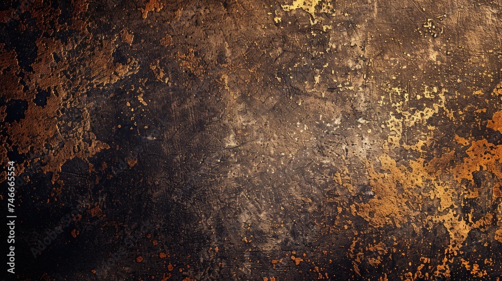 Poster A close up of a rusted wall with a clock, suitable for time-related concepts