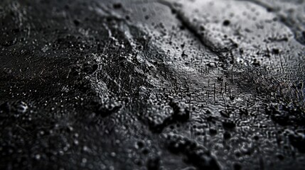 Close up of a wet surface with water droplets. Suitable for backgrounds