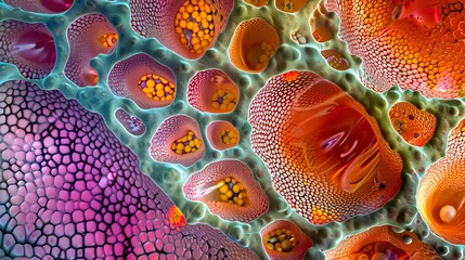Zelfklevend Fotobehang Abstract Landscape of Cellular Structures © SERGEJ