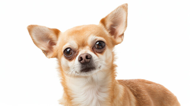 Chihuahua Headshot Isolated on White