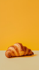 Close Up of a Croissant on a Table