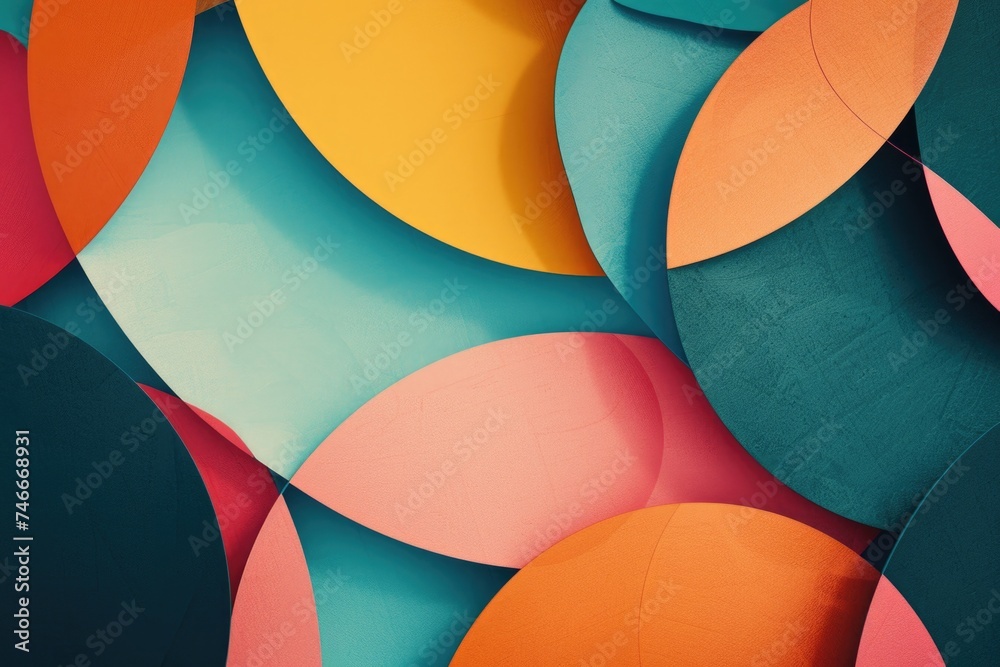 Aufkleber a close up of a bunch of paper circles, suitable for various design projects