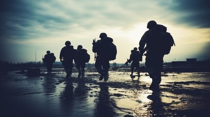 World war ii soldiers engaged in combat on the battlefield during a fierce battle