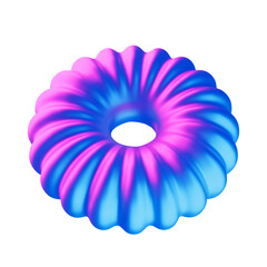 Iridescent 3D Neon Metalic Object 