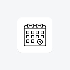 Reservations icon, travel reservations, accommodation reservations, hotel reservations, flight reservations line icon, editable vector icon, pixel perfect, illustrator ai file