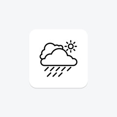 Weather icon, weather conditions, weather forecast, weather report, weather updates line icon, editable vector icon, pixel perfect, illustrator ai file