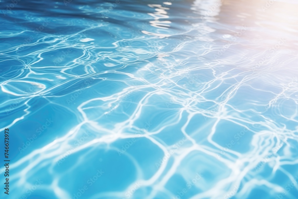 Poster clear close-up view of water in a swimming pool. ideal for use in summer-themed designs