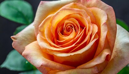 close up of orange rose flower