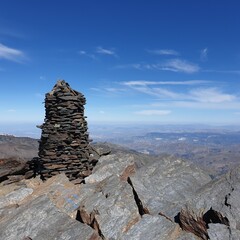 Mulhacen top of mainland Spain tallest mountain 