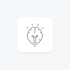 Idea icon, ideas, concept, concepts, brainstorming thinline icon, editable vector icon, pixel perfect, illustrator ai file