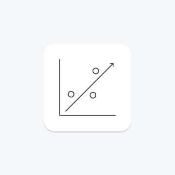 Scatter Plot icon, scatter plots, scatter graph, scatter graphs, scatter diagram thinline icon, editable vector icon, pixel perfect, illustrator ai file