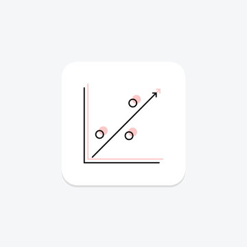 Scatter Plot icon, scatter plots, scatter graph, scatter graphs, scatter diagram color shadow thinline icon, editable vector icon, pixel perfect, illustrator ai file