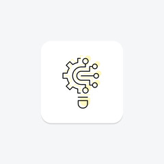 Innovation icon, innovative, creativity, inventive, originality color shadow thinline icon, editable vector icon, pixel perfect, illustrator ai file