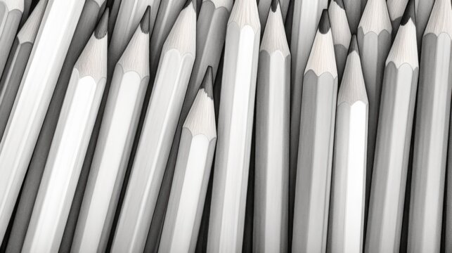 Colorful pencils lined up in a row, ideal for educational and artistic concepts