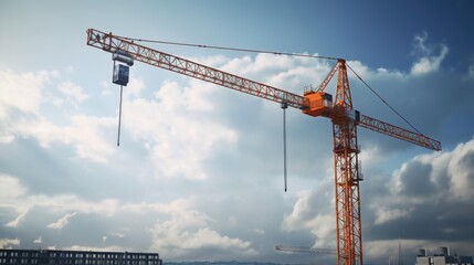 A crane bird perched in the sky, suitable for nature or wildlife themes