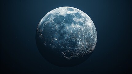 Obraz premium A Blue Moon Shining Bright in Dark Sky
