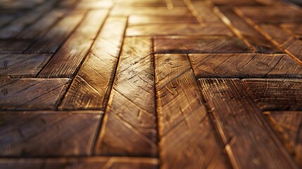 Close-Up View of Wooden Floor - obrazy, fototapety, plakaty