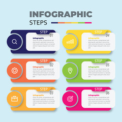 Free vector infographic design steps