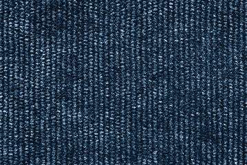 Blue corduroy fabric texture as background