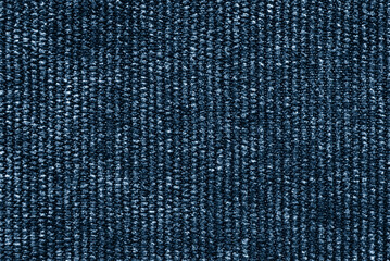 Blue corduroy fabric texture as background