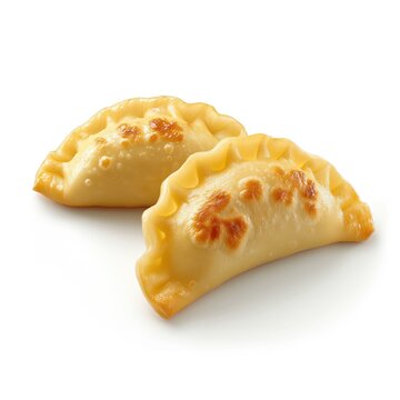Pierog on white background highly detailed. AI