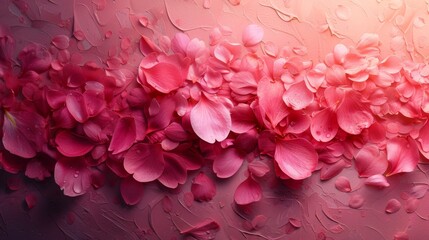 Obraz premium Pink Petals with Water Droplets Macro