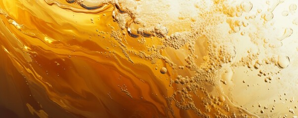 Effervescent Beer Pour Macro Photography