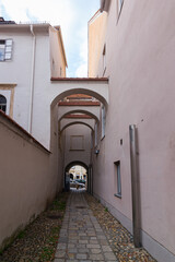 A narrow alley in the old city Bad Radkersburg