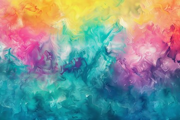 Vibrant Abstract Painting With Multiple Colors