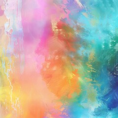 Fototapeta na wymiar Vibrant Multi-Colored Abstract Painting