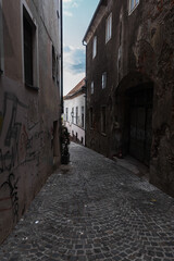A narrow alley in the old city Maribor