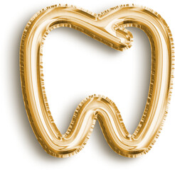 Dental Gold Foil Balloon Icon
