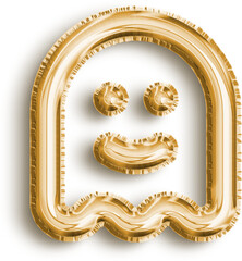 Ghost Gold Foil Balloon Icon