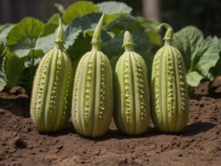 Bitter Melon (Momordica charantia) in the garden