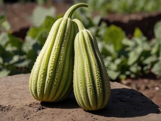 Bitter Melon (Momordica charantia) in the garden